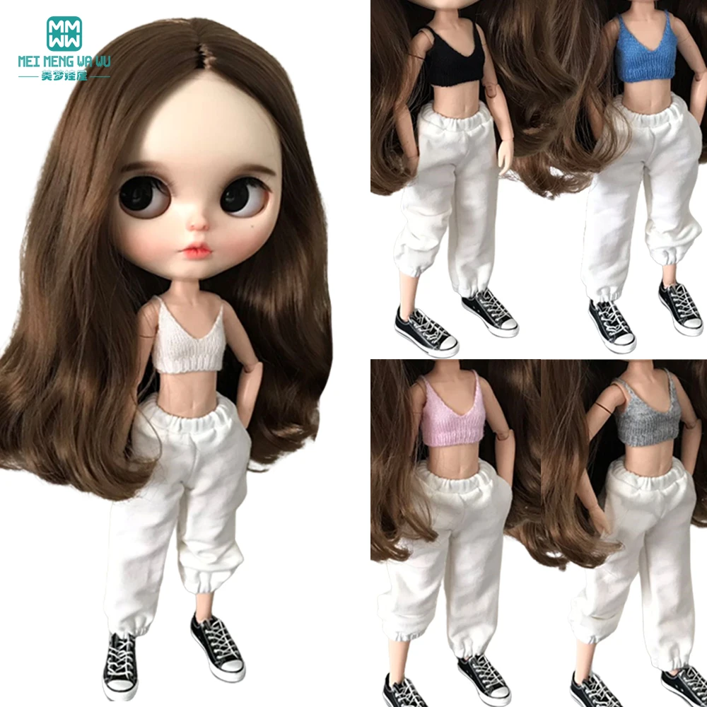 Blyth Clothes New Fashion Suspenders trousers jeans for 28-30cm Azone doll accessories