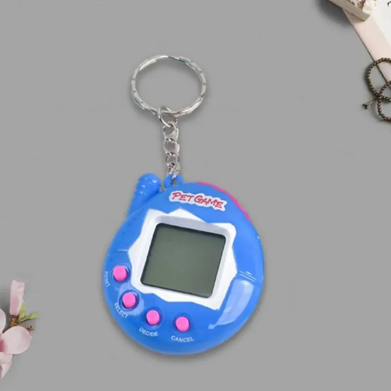 Gaming Device Electronic Pets Toys 90S Nostalgic 49 Pets in One Virtual Cyber Pet Toy Funny Tamagochi Game Console Keyring Gift