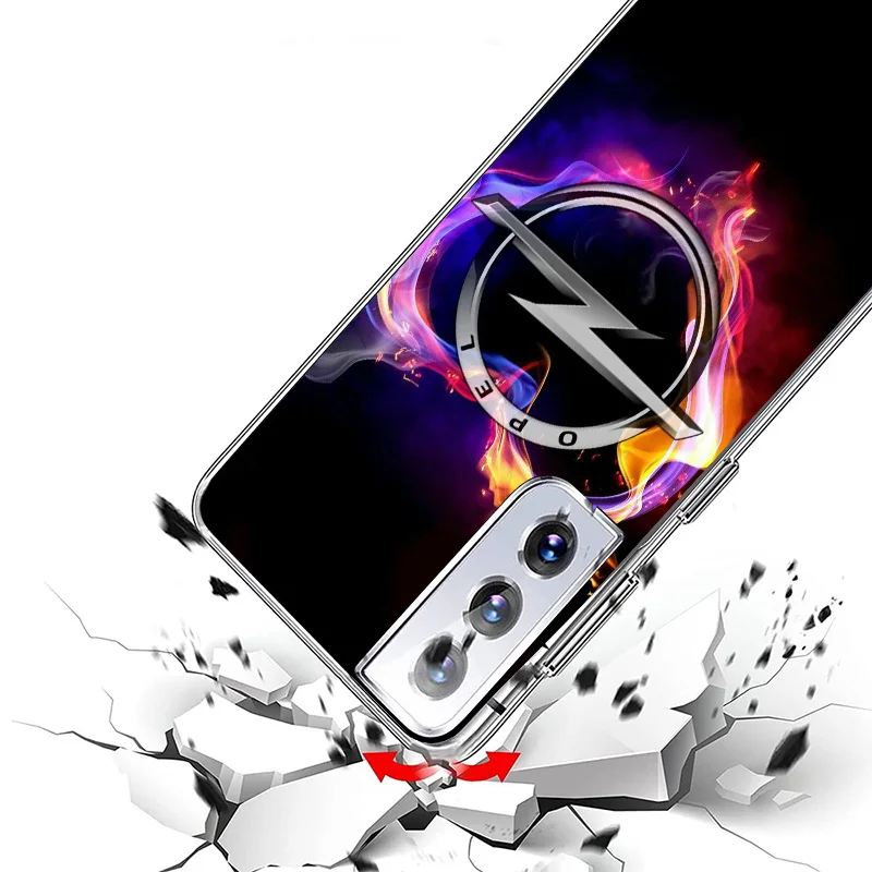 Opel Logo Car Phone Case For Samsung Galaxy S26 S25 Edge S24 S23 Ultra S22 Plus S21 S20 FE Soft TPU Back Cover Funda Galaxy S25