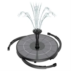 Solar Fountain Pump, 3.5W Solar Powered Water Fountain Pump with 6 Nozzles,Solar Birdbath Floating Fountain for Garden