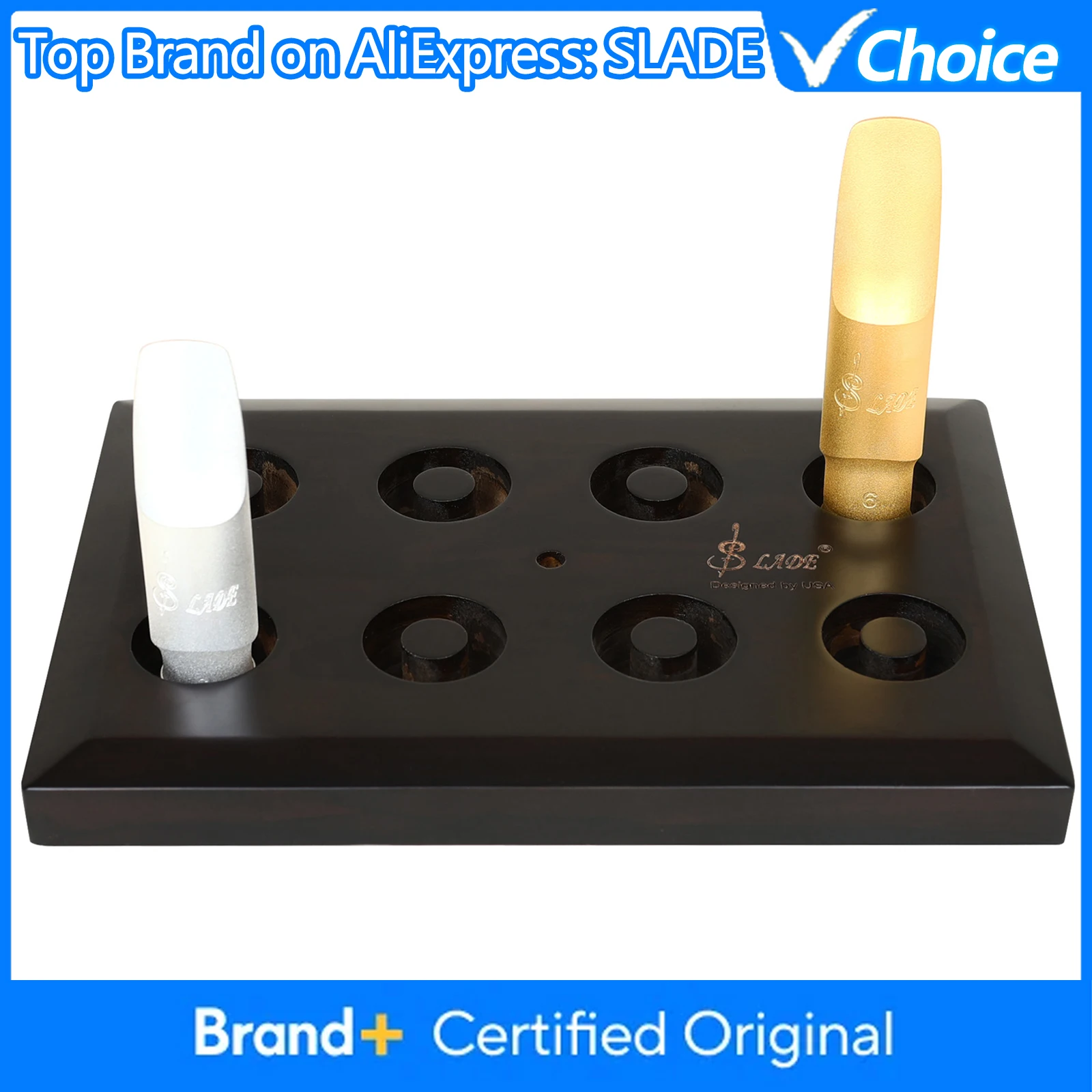 

SLADE Mouthpiece Stand for Alto Tenor Soprano Saxophone/Clarinet Mouthpiece Bakelite Mouthpiece Mouthpiece Display Stand 8-Slot