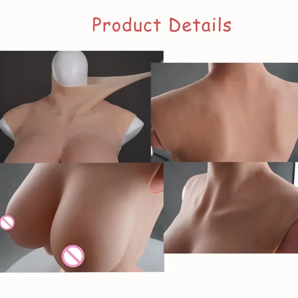 Sissy Boobs Drag Queen Costumes Silicone Breast Forms for Crossdresser Transgender Shemale Cosplay Realistic Texture Fake Tits