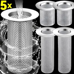 Stainless Steel Floor Drain Filter Mesh Sink Anti-clog Bathtub Hair Catcher Kitchen Bathroom Shower Bath Leak Proof Net Strainer