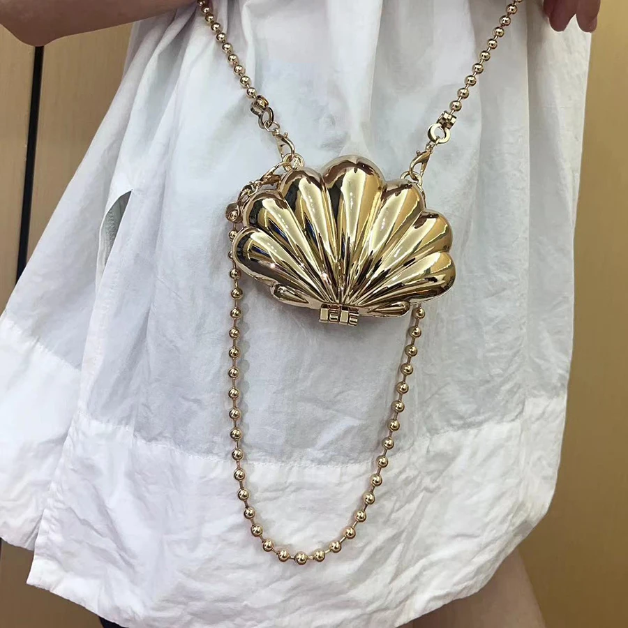 New Metal Mini Lipstick Bag for Women High Quality Shoulder Bag Fashion Flower satchel Women's Accessory Bag