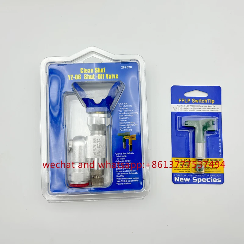 CleanShot Valve Set With Tip Shut-off Value 287030 Airless Spray Adapter Joint For Wagner Titan Spray Gun