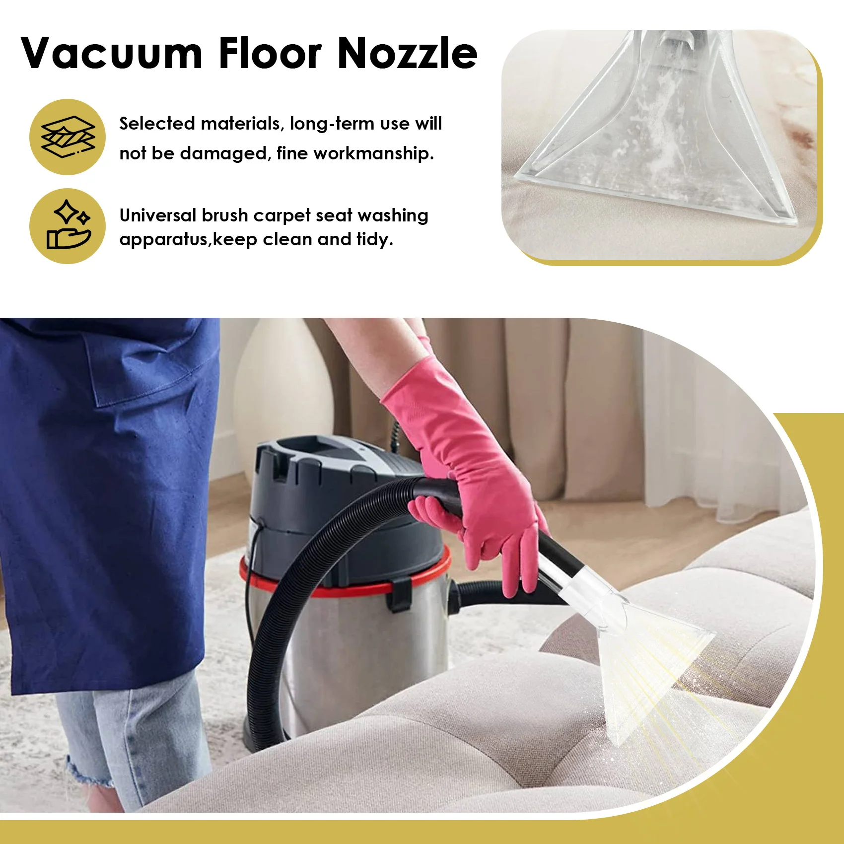 4Pcs Swivel Head Vacuum Cleaner Brush Cleaner Nozzle Suction Floor Nozzle with Adapter Swivel Head Carpet Cleaner Parts