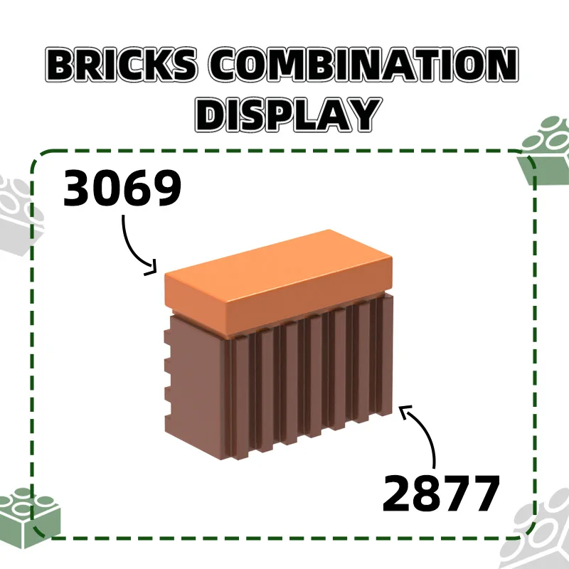 Wange 100g 373Pcs/Lot 3069 1x2 Light Panel Builing Blocks Smooth Surface Parts Compatible with Bricks Children Toys Gif Box
