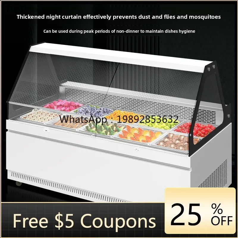 

ZS коммерческий холодный горшок, веревочная чаша, витрина для курицы, шкаф для приготовления свежести, фруктовый холодильник