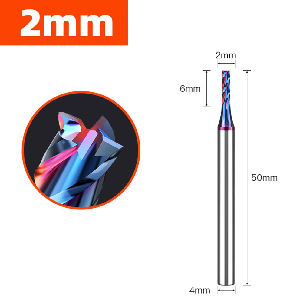 1X4DX50L-4F كربيد مربع مطحنة أداة انحراف دقة تمديد خدمة الحياة عالية الجودة المواد الصلبة الطحن الصناعي