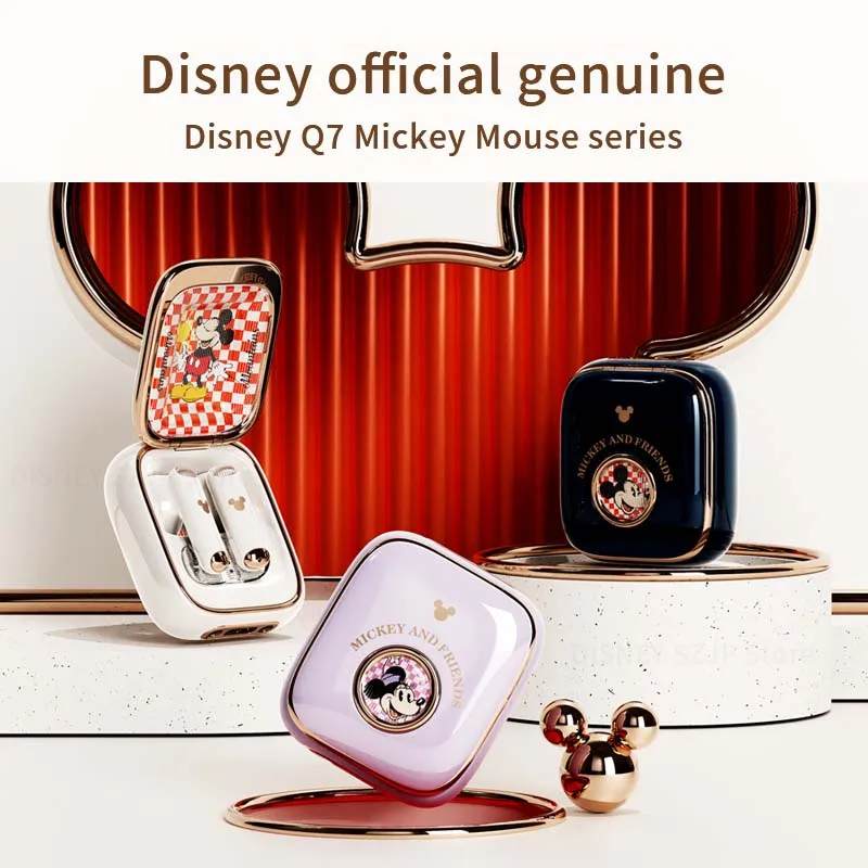 Disney Original Earbuds Q7 Space Capsule Wireless in-ear Earphones Bluetooth HIFI Sound Headset Noise Reduction Long Standby