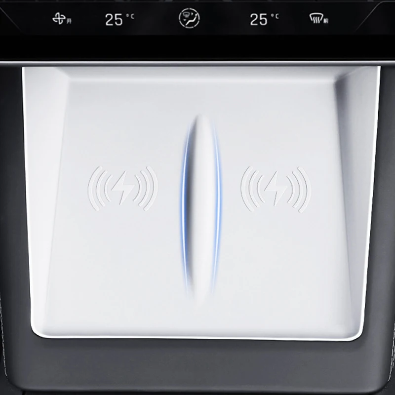 سيارة سيليكون لوحة شحن لاسلكية غطاء وقائي عدم الانزلاق الغبار واقية حصيرة ل تسلا نموذج 3 هايلاند نموذج Y العرعر 2024 2025 #1