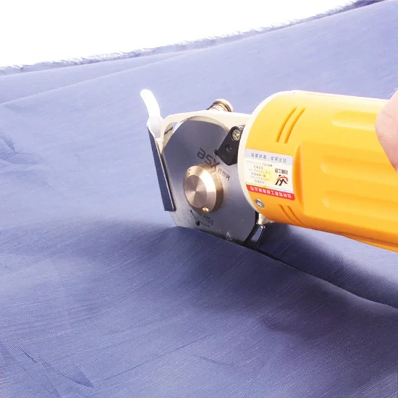 Electric Fabric Scissors Electric Cloth Cutter Fabric Round Knife Cutting Machine With Sharp steel blade Plug wire length1.8m