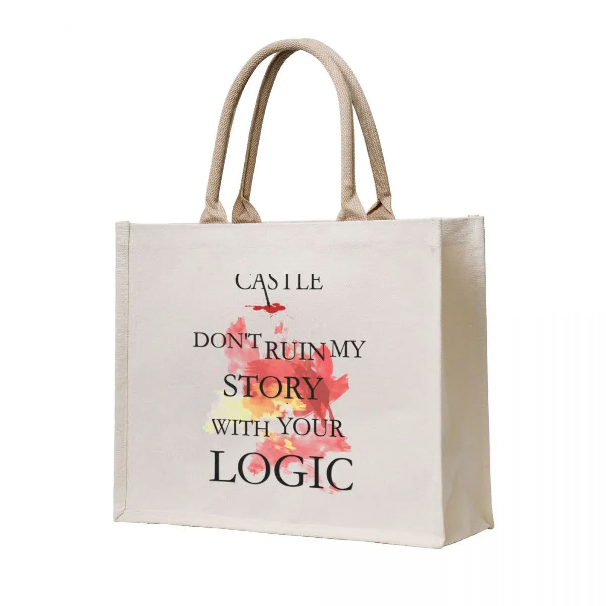 Castle _quot_Don_t Ruin My Story With Your Logic_quot_ Tote Bag women bag sacs de shopping bag luxury women