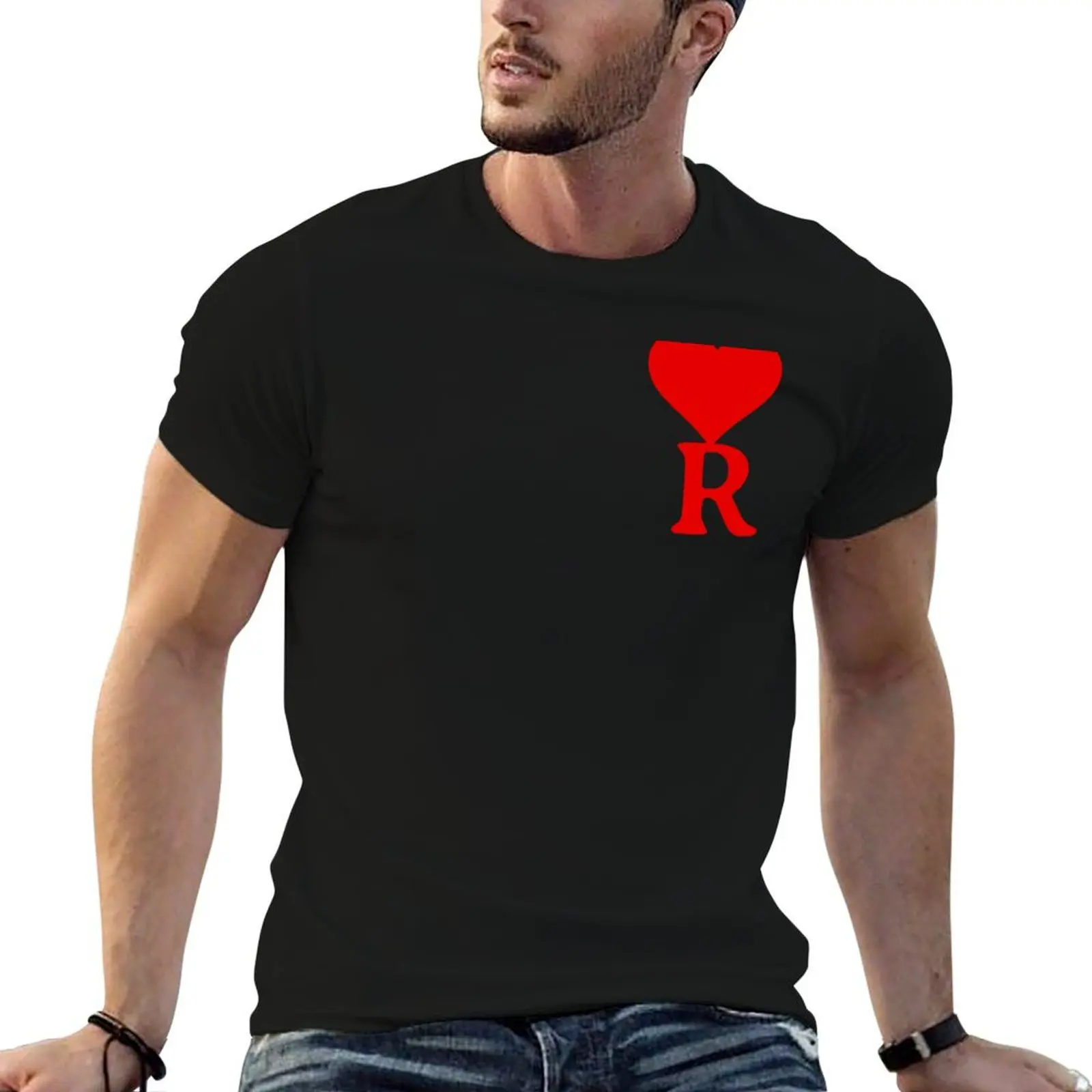 

Heart with letter initial R || Black backgroung T-Shirt t shirt for man man t shirt luxury T-Shirt