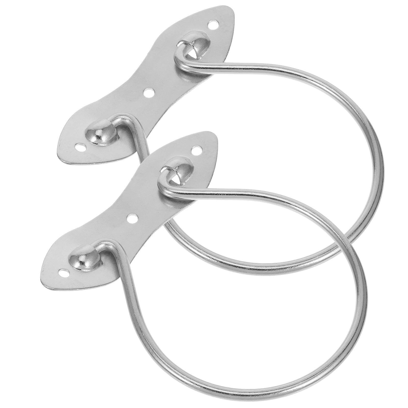 

2Pcs Hand Pull Wooden Box Iron Ring Handles Vintage Chest Drawer Cabinet Metal Pull Rings Tool Box Ring Pulls Chest Handle