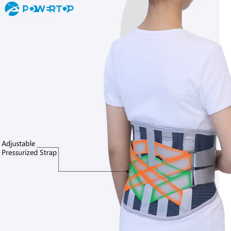 Lumbar Back Support Belt Disc Herniation Orthopedic Waist Support Brace with Removable Double Pull Strap Pads And Steel Splints