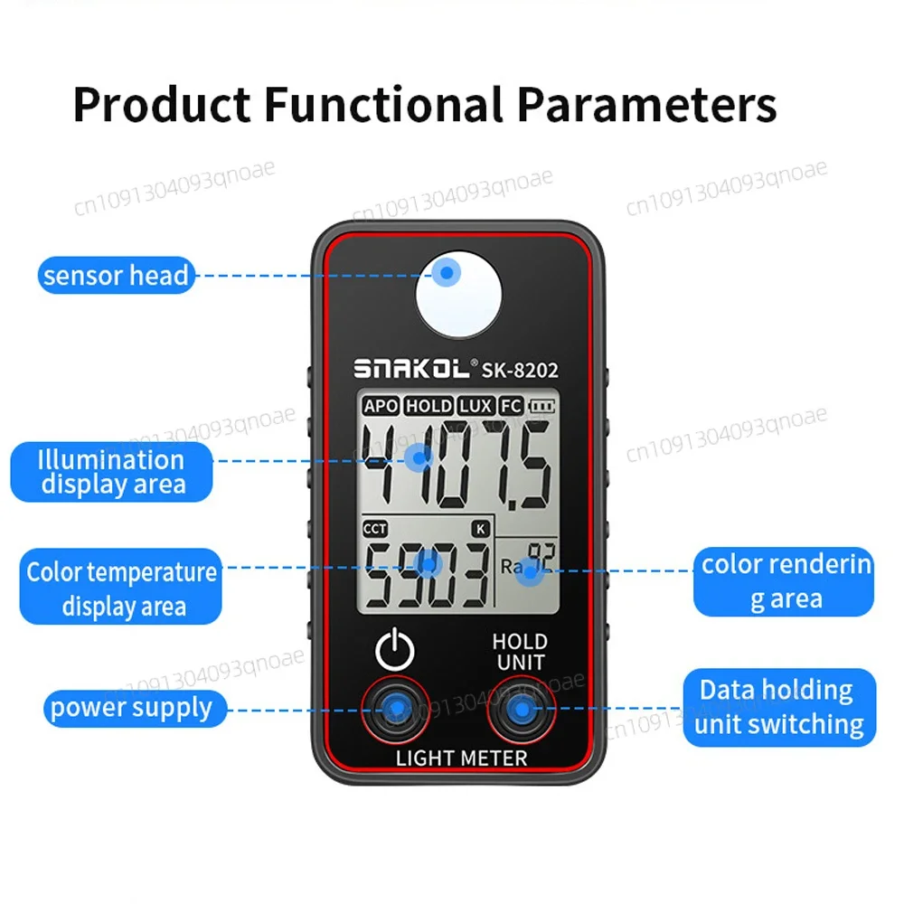 

NEWColor Temperature Tester High Precise Illuminance Meter 0.5-300000LUX LED Illumination Test Meter Luminance Measuring