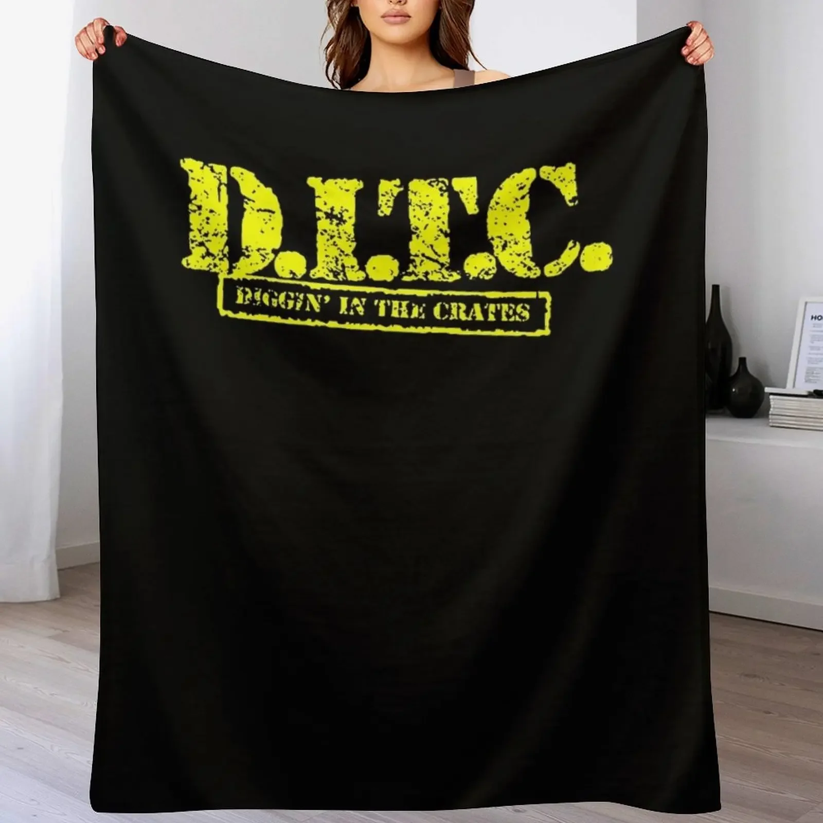 Ditc Crew Replica Rawkus Diggin in The Crates Late 90s Throw Blanket Soft Bed linens Blankets