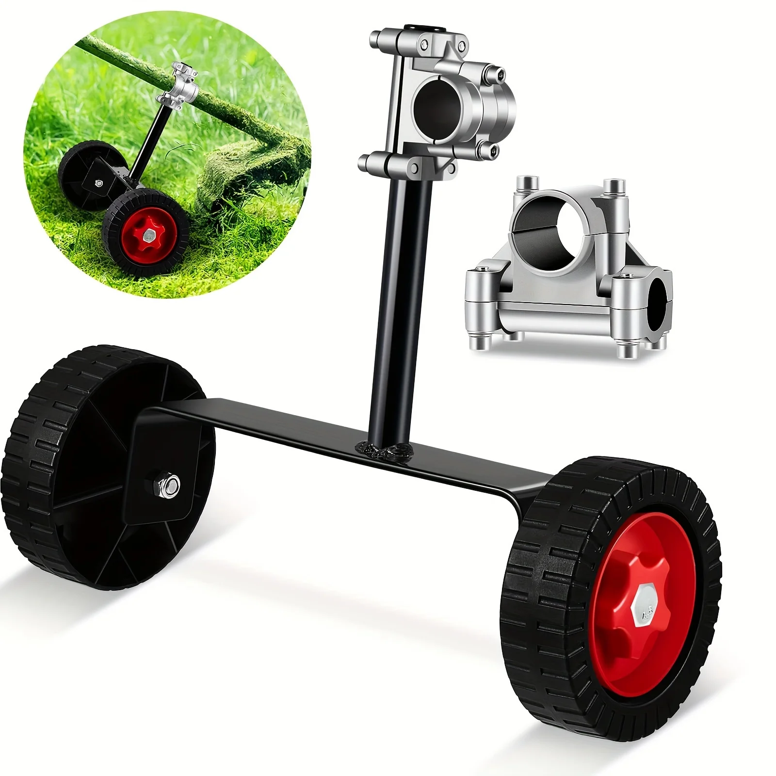 

Adjustable Lawn Mower Support Wheels Auxiliary Wheels 26/28mm Walk Behind String Trimmer for Weed Trimmer Grass Cutter Gas