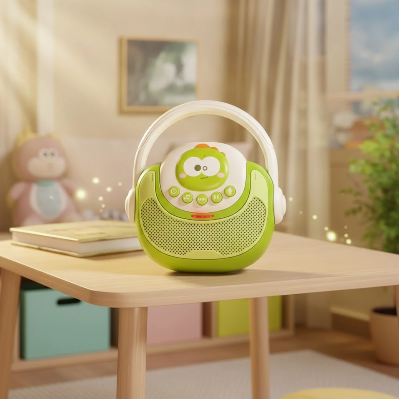Handheld Music Player Rounded Sing-Along Machine for Children, Home, Bedtime