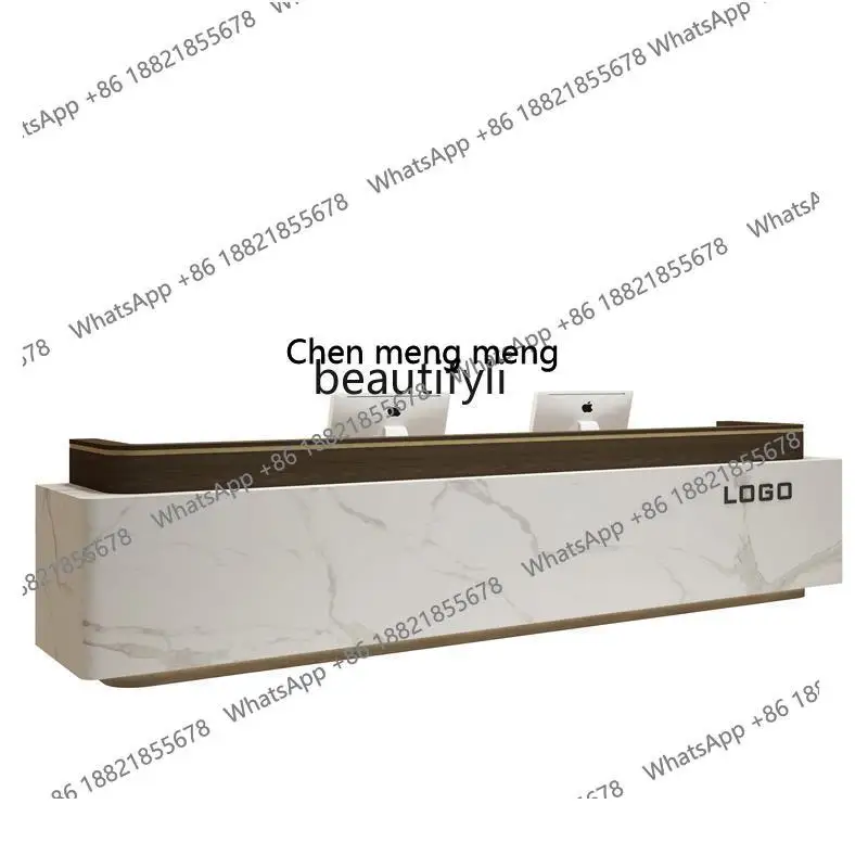 

X Hotel Clubhouse Training Institution Bar Table Simple Beauty Salon Cashier Chinese Modern Company Front Desk Reception Desk