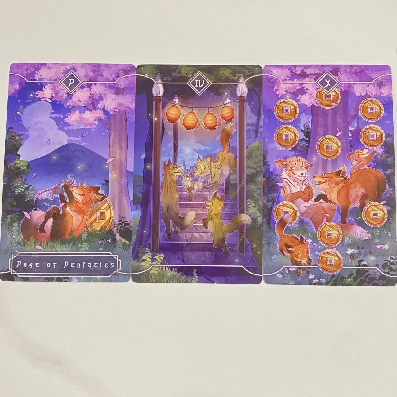 12*7cm Seasonal Fox Tarot with Guidebook for Beginners 79 Pcs Cards