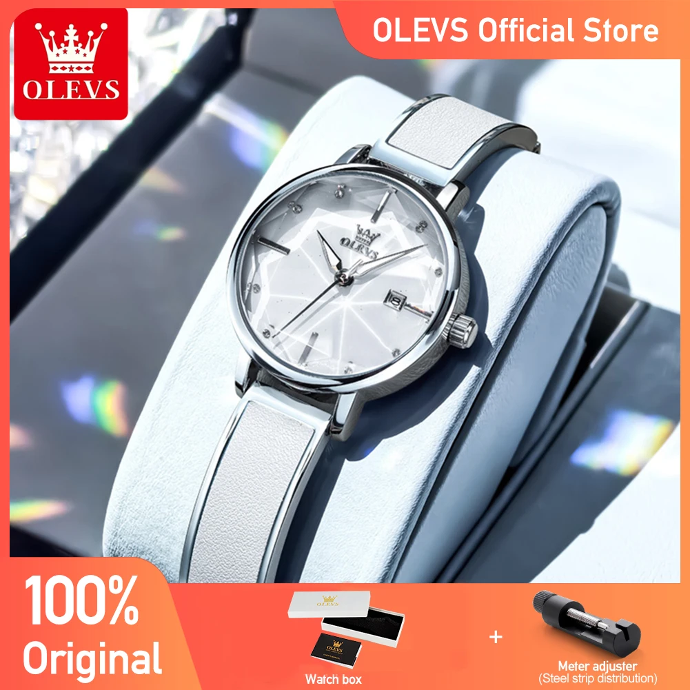 OLEVS 5656 New Women Watches Fashion Steel Watchstrap Quartz Watch Waterproof Luxury Brand Watches For Woman Date Clock Gift