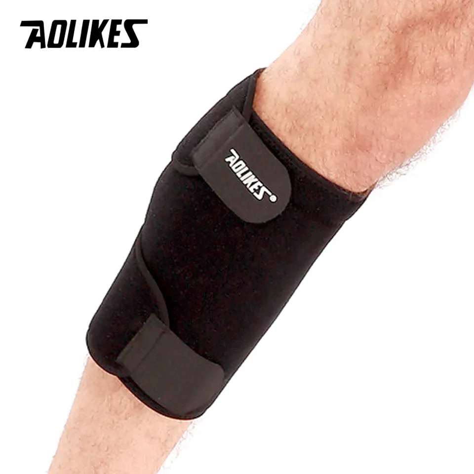 AOLIKES 1 pz parastinchi polpaccio manica a compressione basket Fitness ciclismo supporto per gambe Pad sicurezza sportiva vendas para deporte