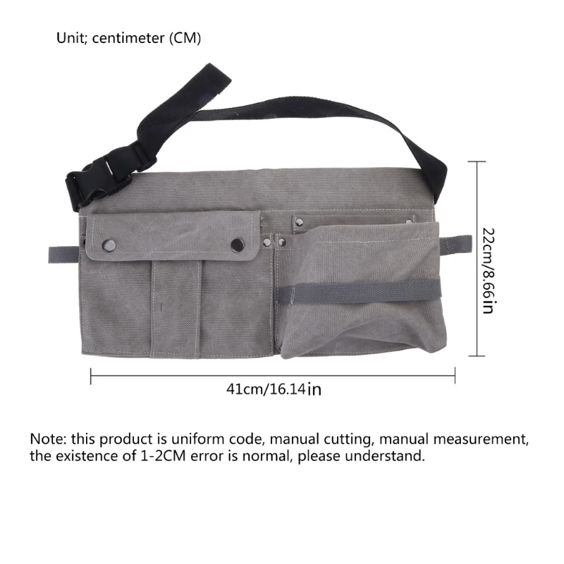 Herramientas manuales carpintería ajustables, lona ajustable, con múltiples bolsillos, portátiles, para jardín
