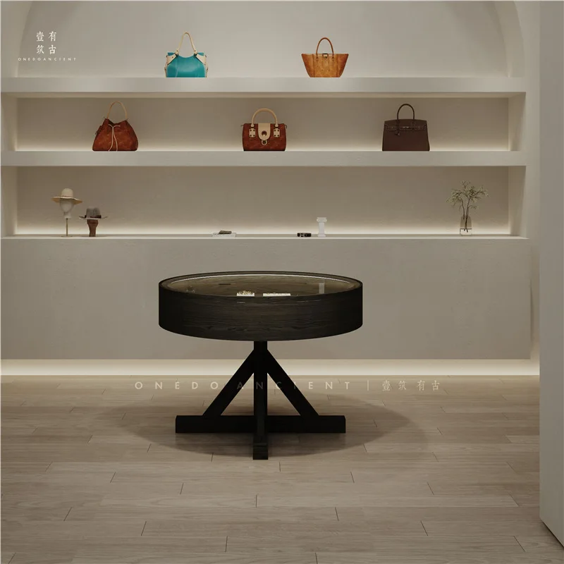Multi-functional Reception Desks Movable Glass Retro Fashion Reception Desks Office Furniture Sportello Di Ricevimento YS40CC