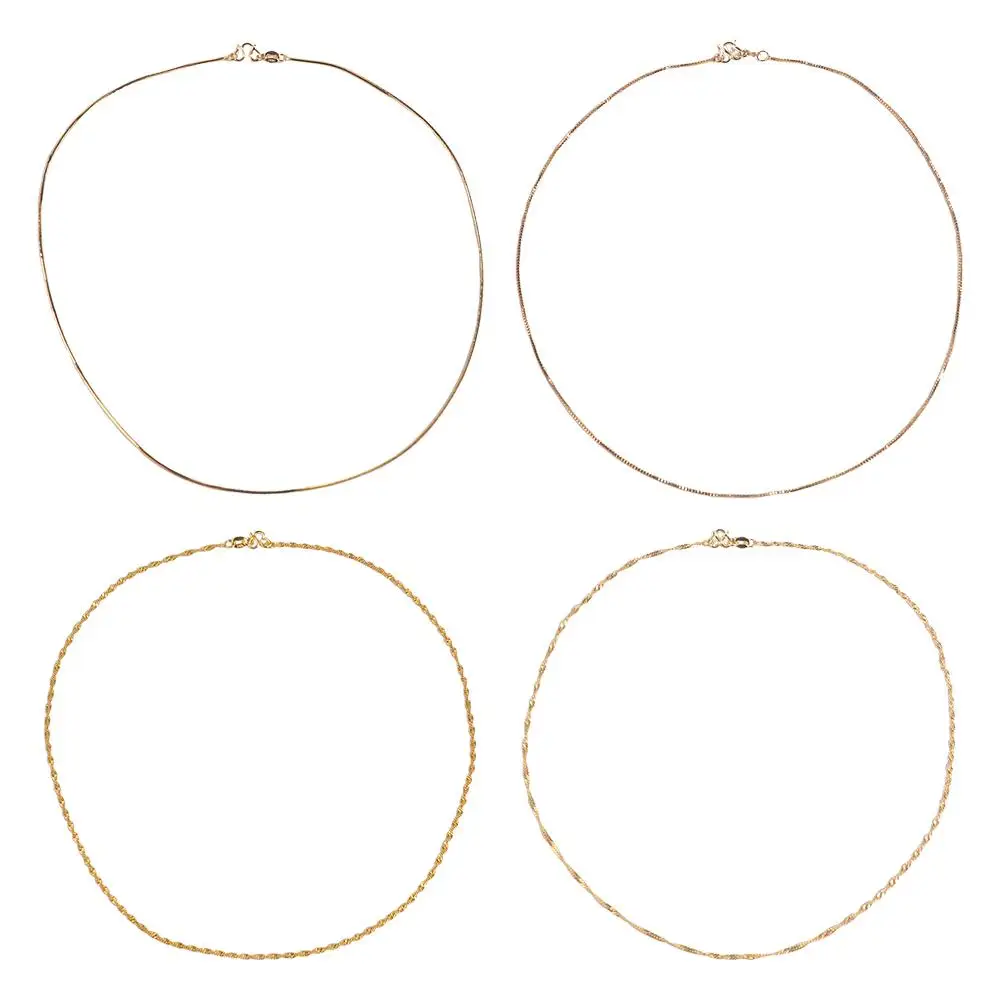 هدية DIY الفتيات هدية النحاس دون قلادة قلادة فيتنام الرمال عقد ذهب طبقة مزدوجة سلسلة النساء مجوهرات اكسسوارات