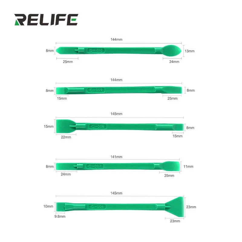 ReLIFE RL-049C 해체 막대 높은 경도 양면 10 IN 1 모바일 핸드폰 다기능 분해 도구 세트
