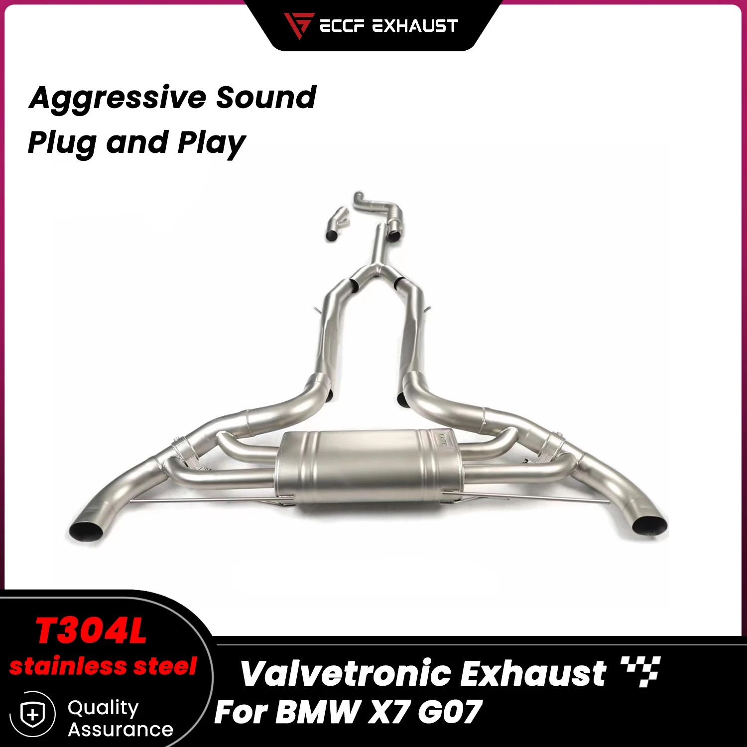 

Sporty Valvetronic Stainless Steel Catback Exhaust for BMW X7 G07 Freely Adjustable Sound Control Easy Installation