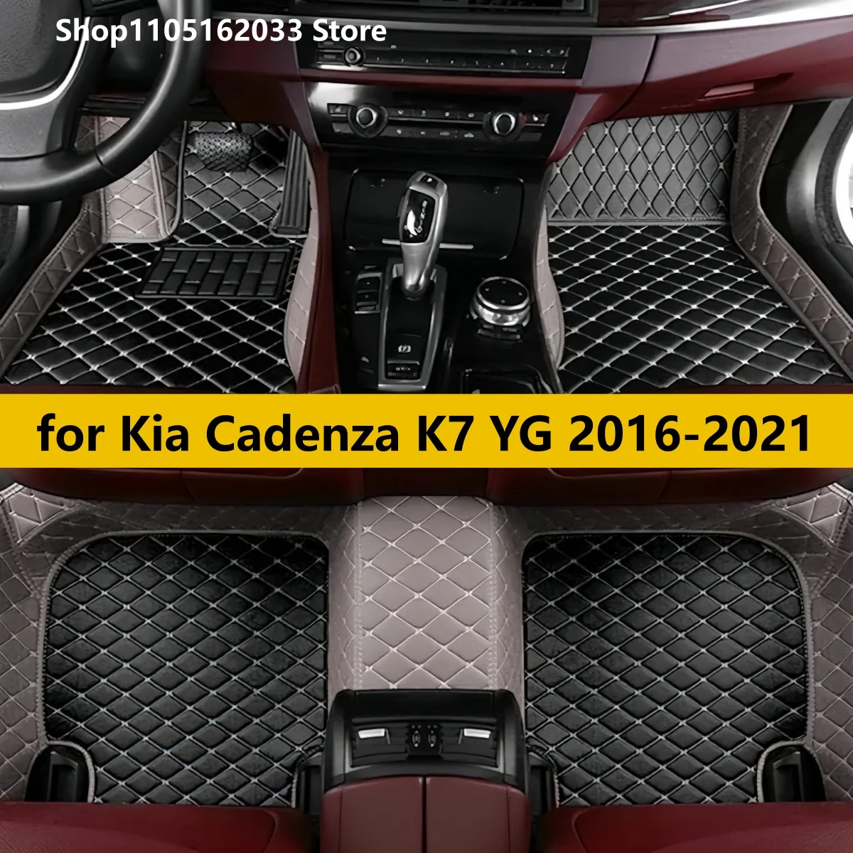 

Автомобильные коврики подходят для Kia Cadenza K7 YG 2016 2017 2018 2019 2020 2021, автоаксессуары, кожаные коврики, полный комплект ковриков