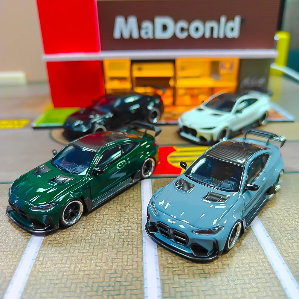 

SW 1:64 G82 M4 ADRO BODY KIT Wide body Grey Green Black White Alloy Model