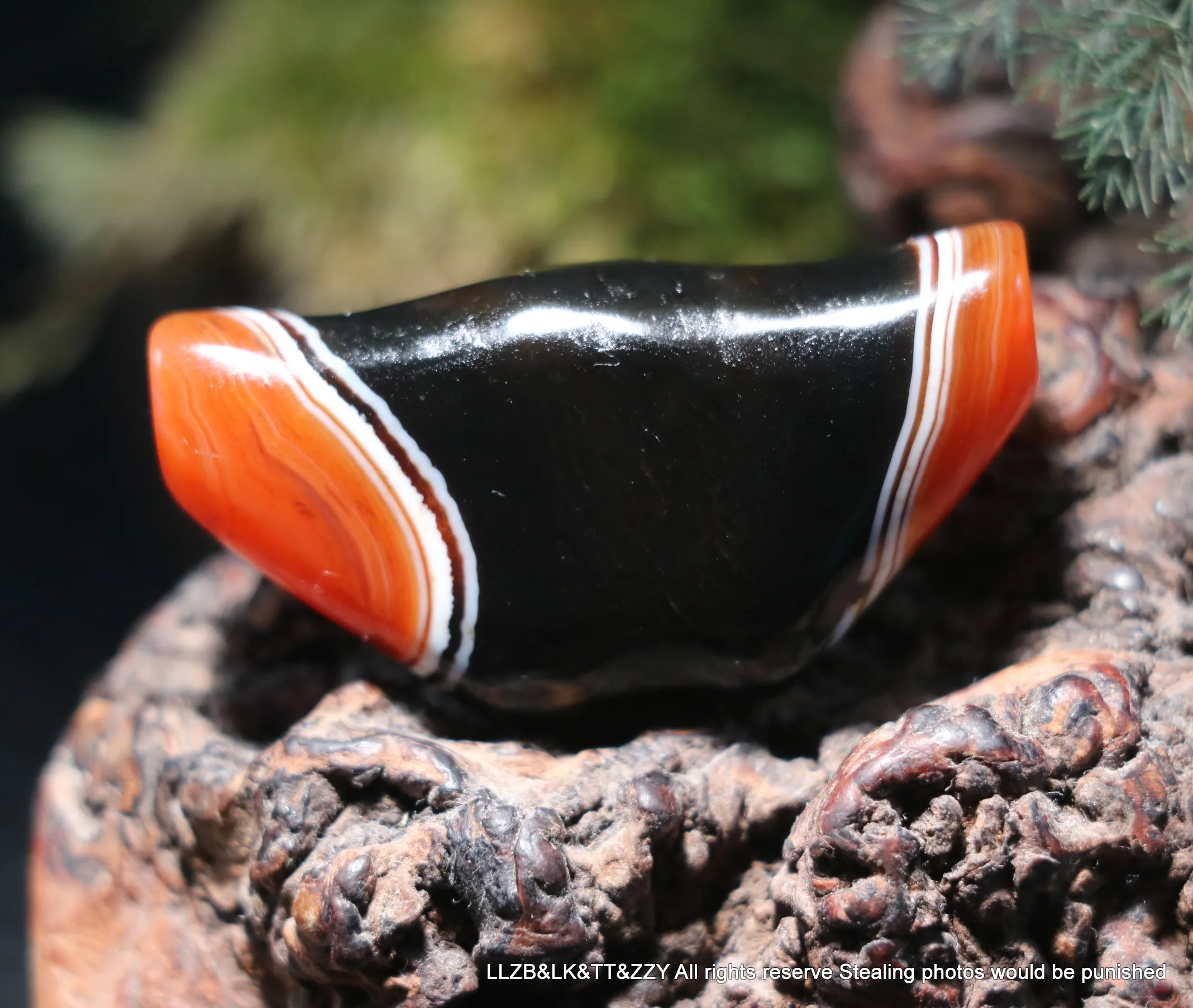 

Unique Style Energy Tibetan 4A Top Old Agate Natural Silkworm Lines Ox Horn Shape dZi Bead Be Rich Totem Pendant Timestown Df21