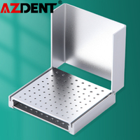 Azdent Dental 86 Holes Endo Box Cleaning Stand 135℃ Autoclavable Sterilizable Burs Holder For High/Low Speed Dental Burs