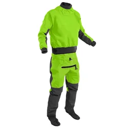 Men's Kayak Dry Suit 3layer Waterproof Material Latex Cuff and Splash Collar Kayaking Swimming Surfing Paddling DM1