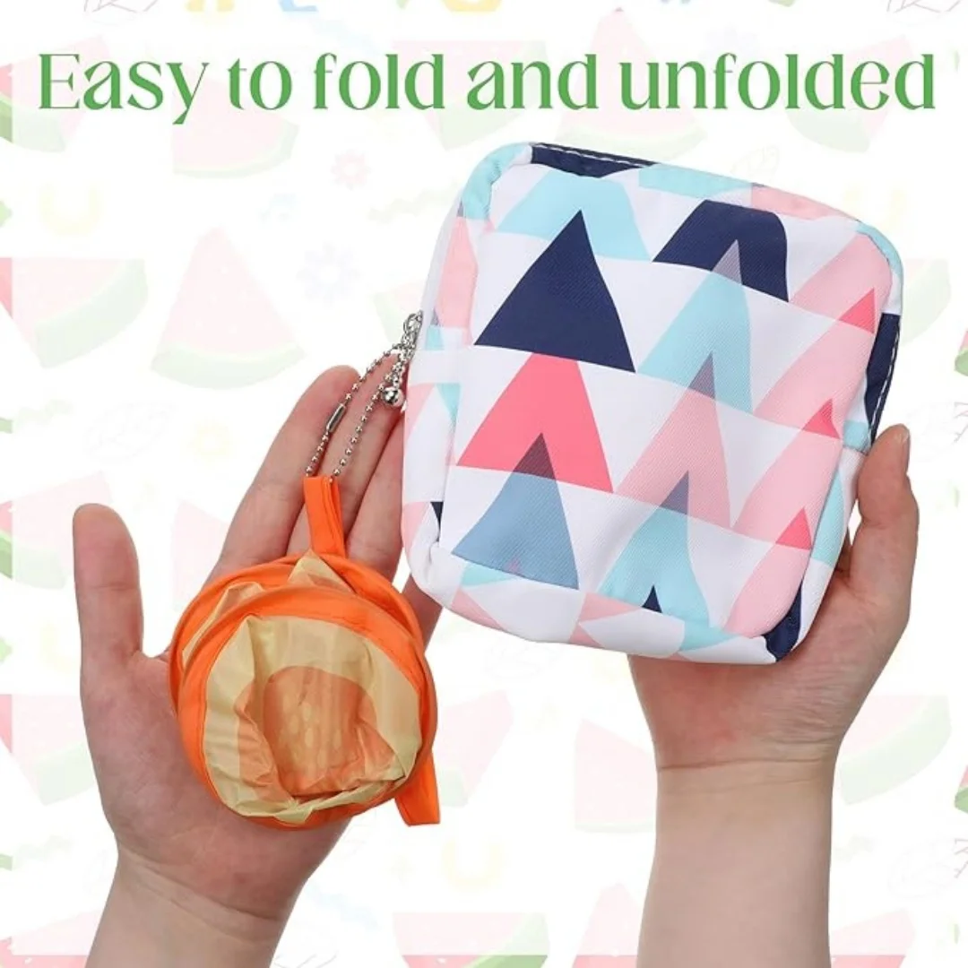 Outdoor Cooling Fan Vivid Fruit Theme Flying Disc Foldable Flying Disc Fan Bright Polyester Collapsible Fan For Daily Outings