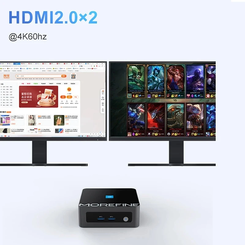 

M9 Мини-ПК Windows 11 12-го поколения Intel Alder Lake N100 DDR4 3200 МГц Ультракомпактный карманный компьютер Dual HDMI2.0 4K@60 Гц WiFi6 BT5.2