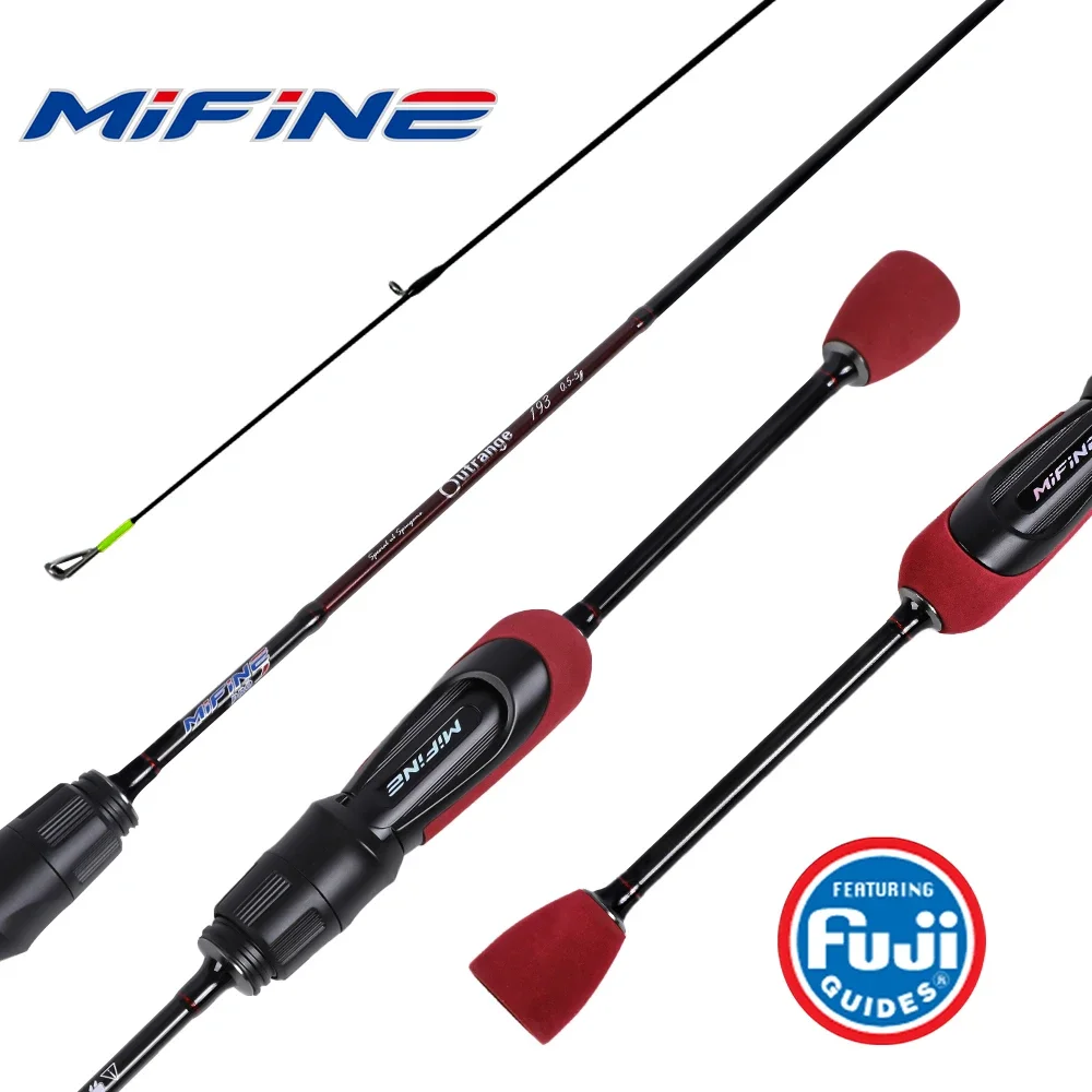 mifine outrange ul ultraleve fiacao vara de pesca isca 055g 30t fibra de carbono fuji pontas ocas para truta vara de pesca 01