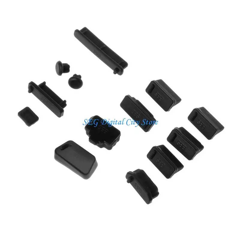 U75B 13pcs/set Colorful Silicone Laptop Anti Dust Plug Cover Stopper Universal Dustproof