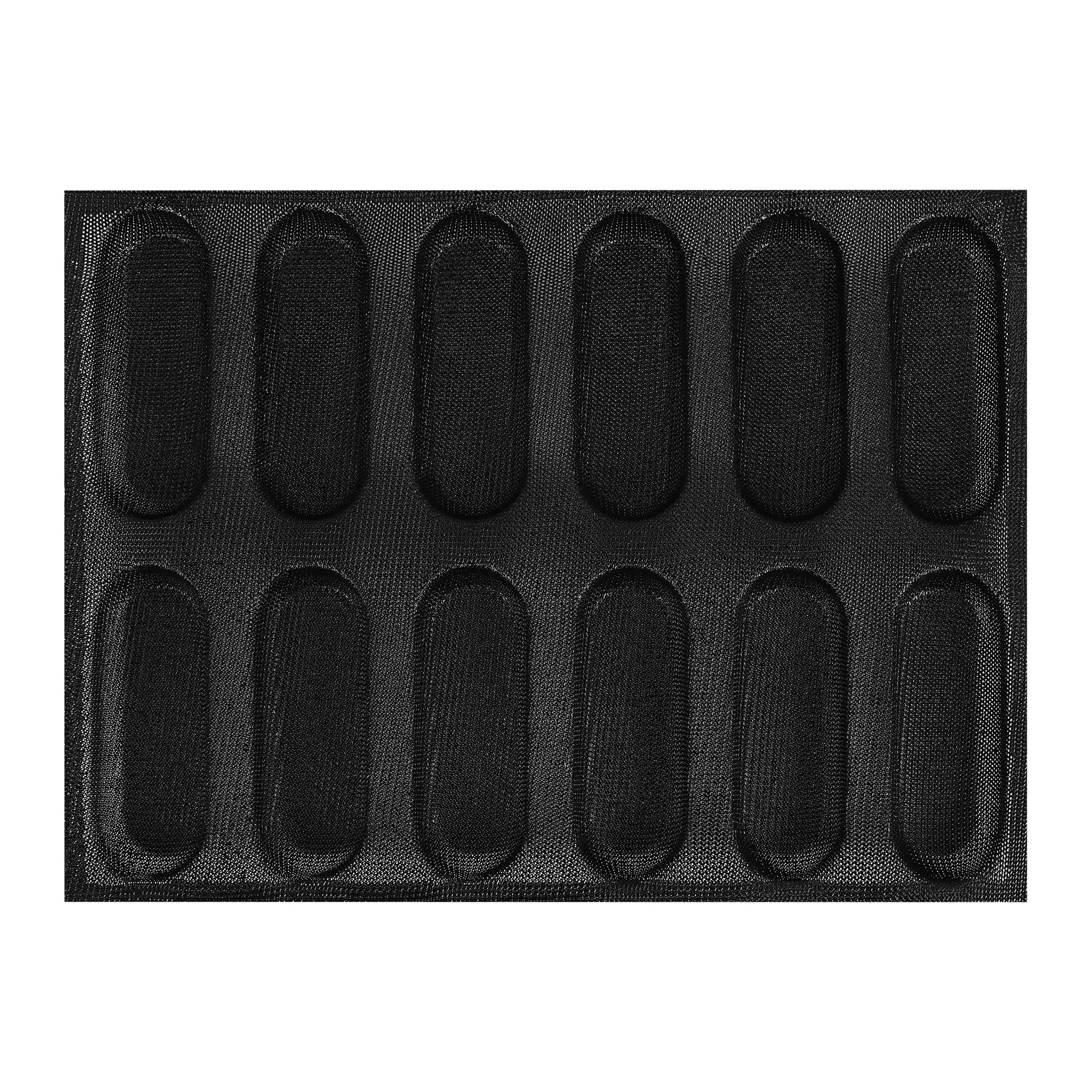 A88M Panci Silikon Bentuk Loyang Roti Perancis Berlubang Anti Lengket, Cetakan Hot Dog, Alas Alas Kue Cetakan Roti