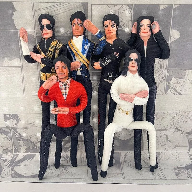 28cm新作マイケル・ジャクソンコスプレ小道具人形ぬいぐるみフィギュア人形ルームデコレーション抽象的な関節可動小道具ギフト