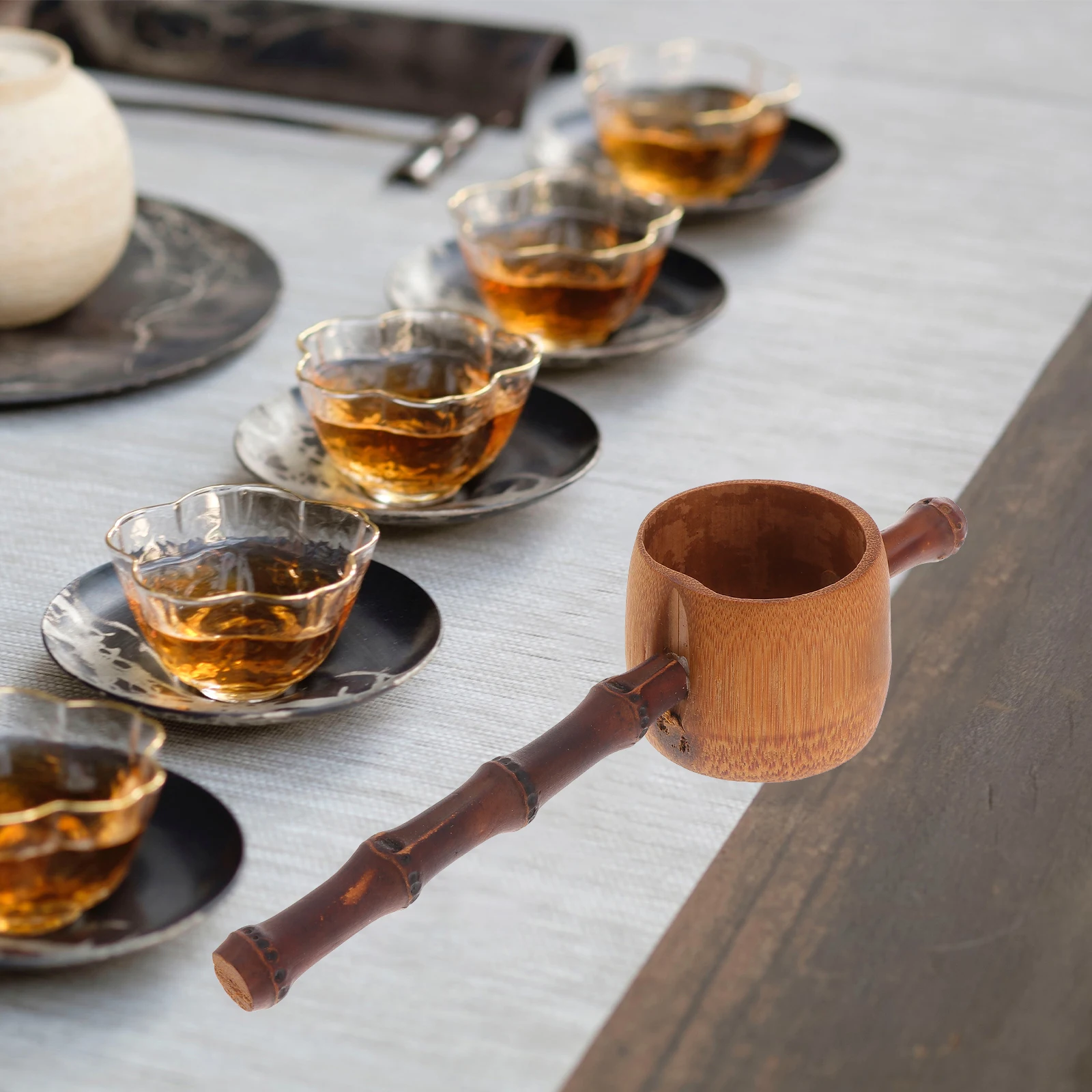 

Bamboo Tea Strainer Mesh Colander Practical Beautiful Material Keeps Taste Elegant Classical Tool Appreciate Beauty Gong