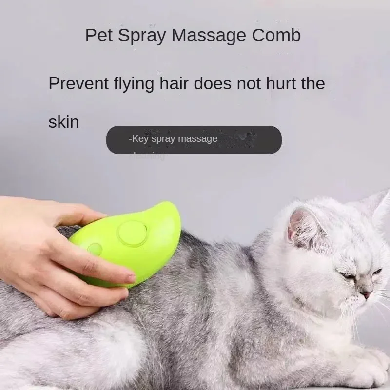 

Pet Spray Massage Comb One Button Spray Anti Flying Hair No Harm To Skin Massage Bath