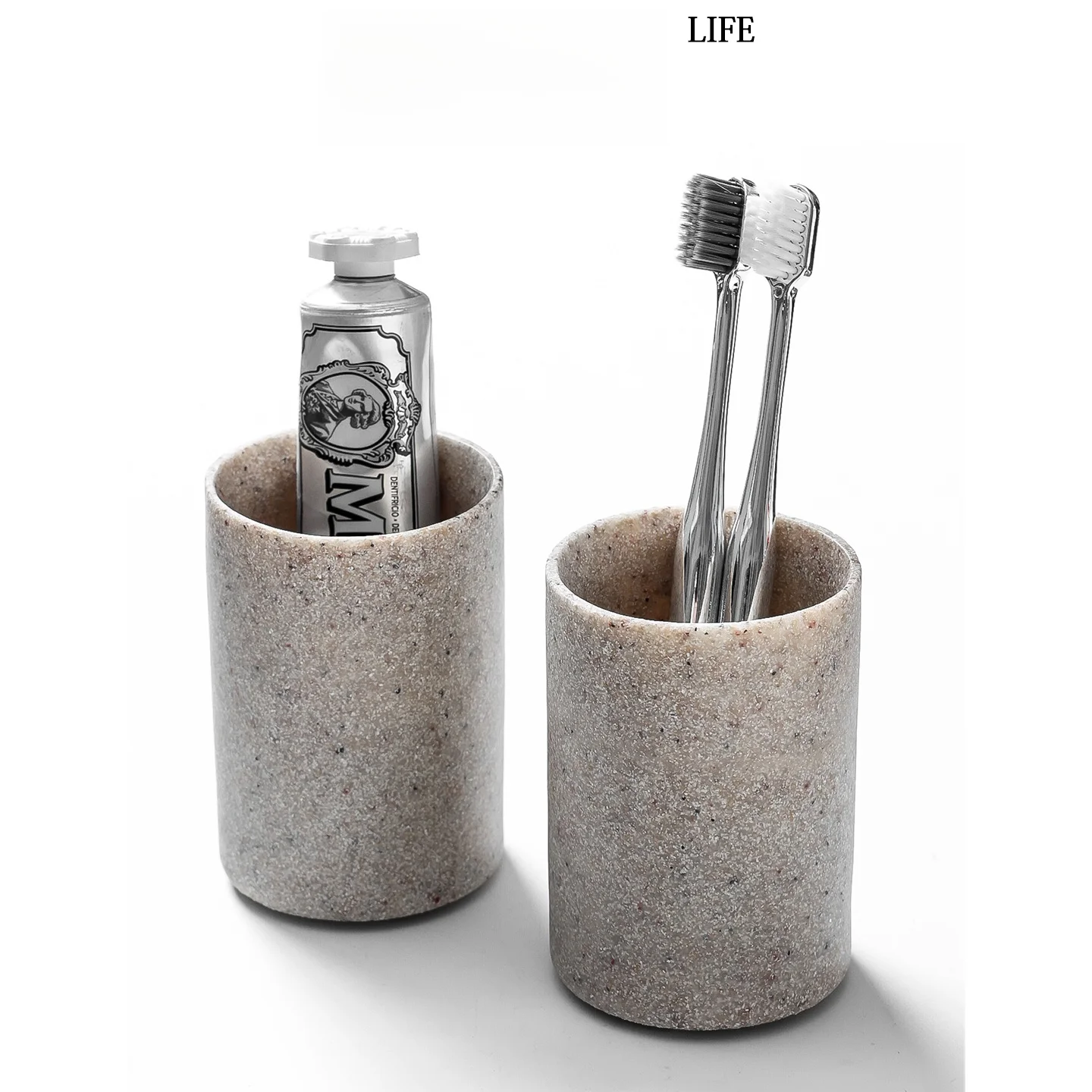 

Scandinavian Minimalist Bathroom Sink Dental Brush Holder Comb Couple Mouthwash Cup Storage Decorative Sample Room Decoration