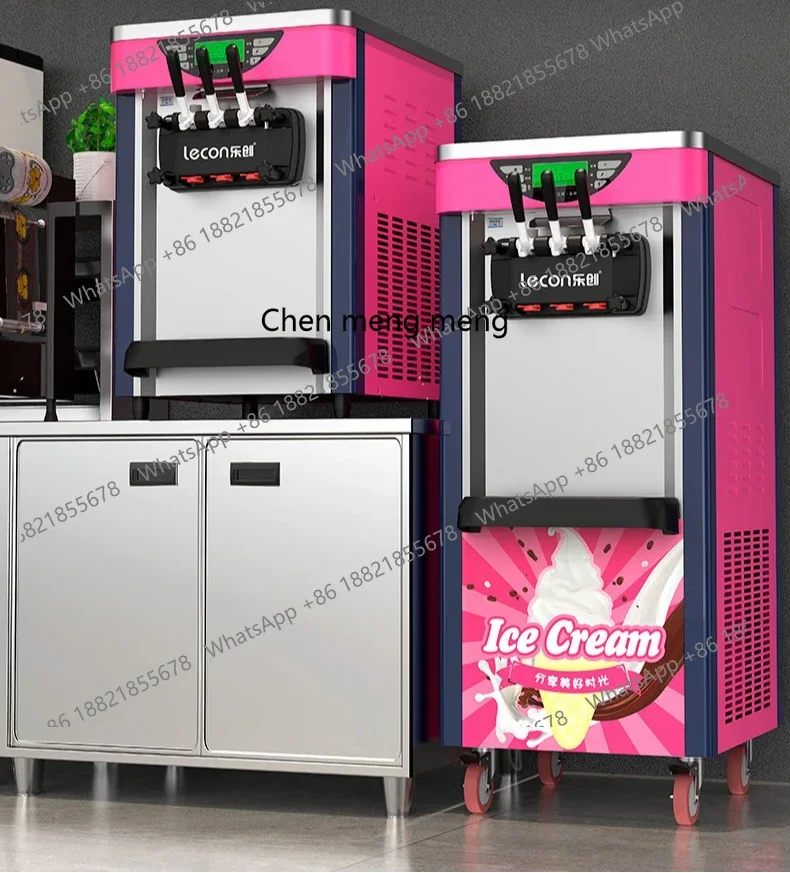 

Commercial Vertical Ice Cream Machine Sundae Cone Desktop Fully Automatic Soft Ice Cream Machine