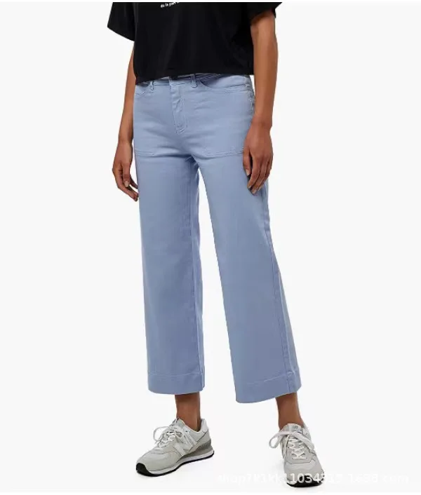 Spring Summer New Women's Versatile Thin Straight High-Waisted Casual Pants With Full Drape & Loose Temperament
