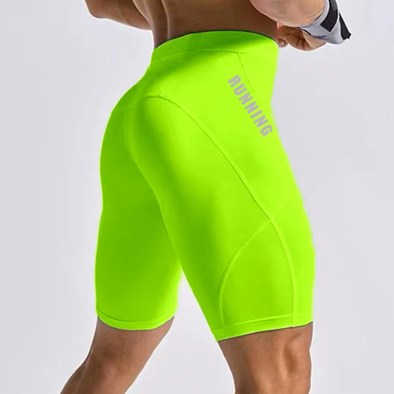 Men Bodybuilding Shorts Fitness Workout Inseam Gym Knickers Male Muscle Alive Elastic Compression Tights Skinny Leggins Hombre image 5